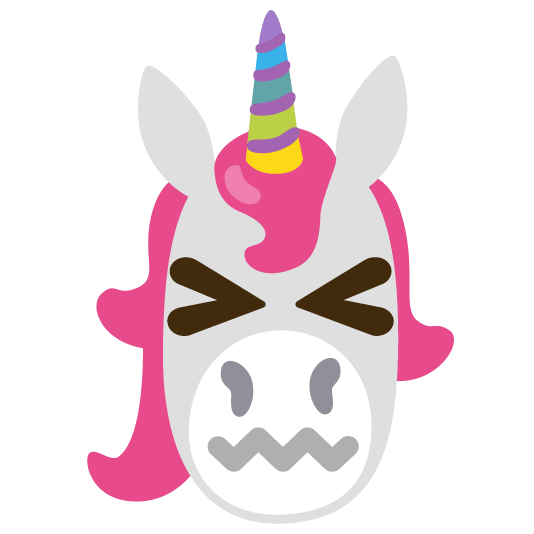 unicorn face confounded