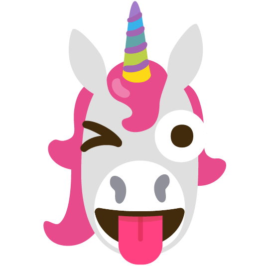 unicorn face stuck out tongue winking eye