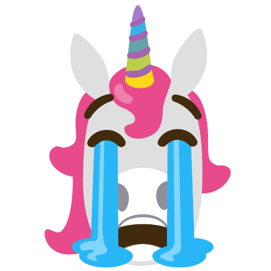 unicorn face sob