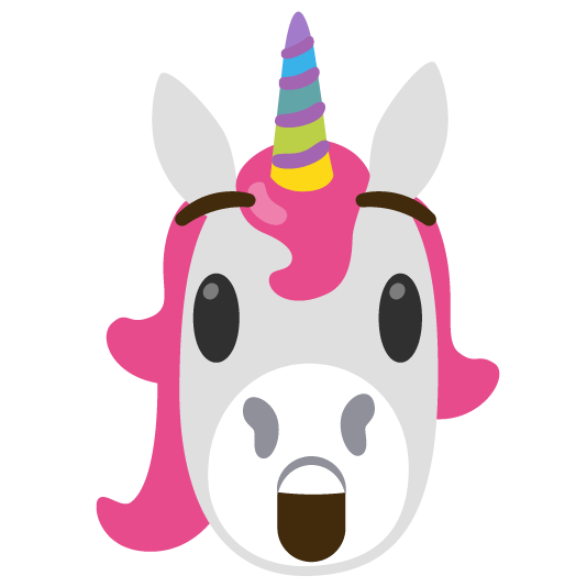 unicorn face astonished