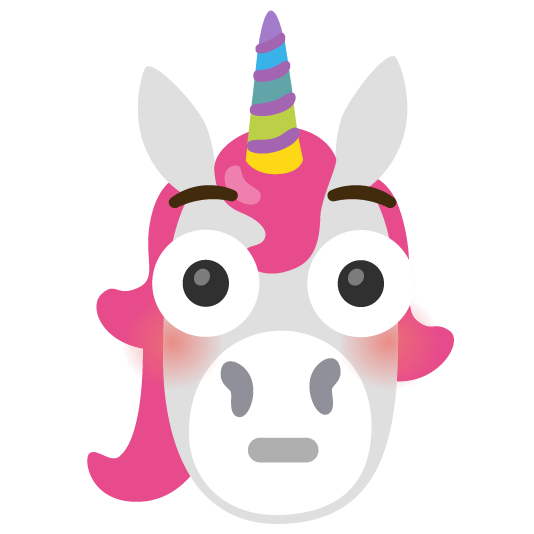 unicorn face flushed