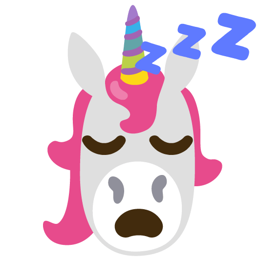 unicorn face sleeping
