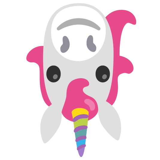 unicorn face upside down face