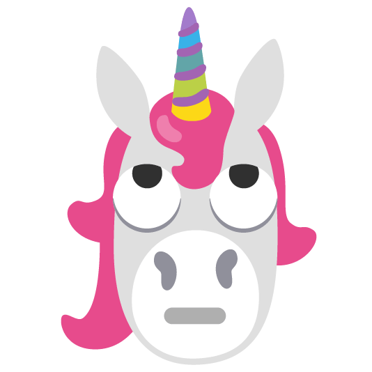 unicorn face face with rolling eyes