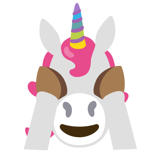 unicorn face see no evil