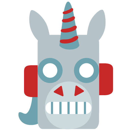 unicorn face robot face