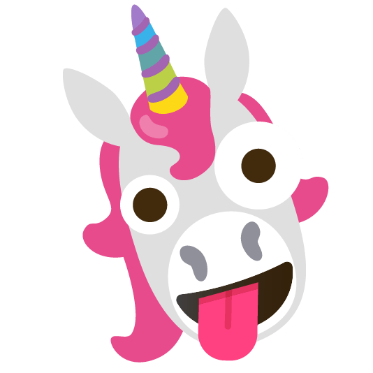 unicorn face zany face