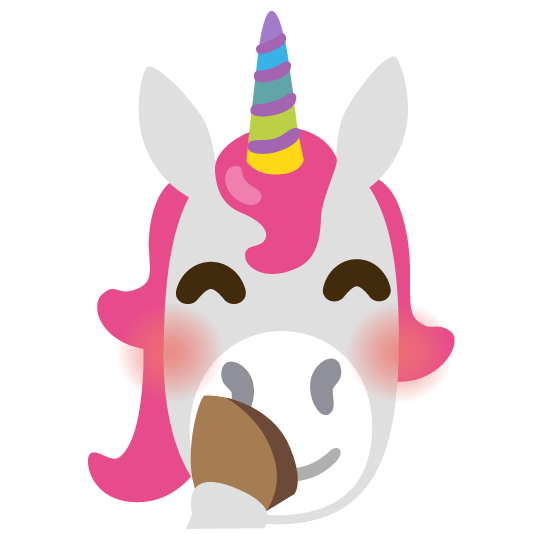 unicorn face face with hand over mouth