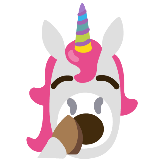 unicorn face yawning face