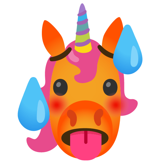 unicorn face hot face