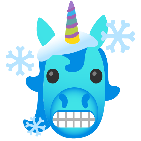 unicorn face cold face