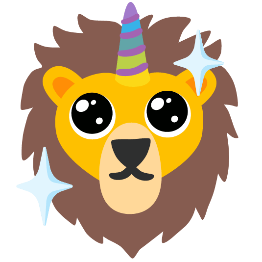 unicorn face lion face