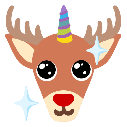 unicorn face deer