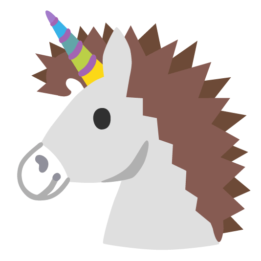 unicorn face hedgehog