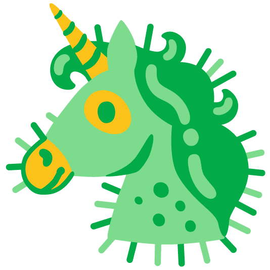 unicorn face microbe