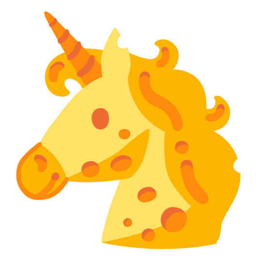 unicorn face cheese wedge