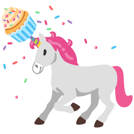 unicorn face cupcake