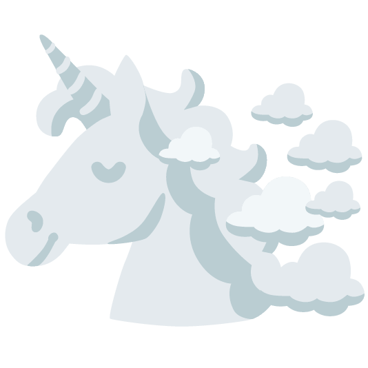 unicorn face cloud