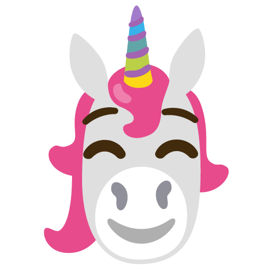 unicorn face relaxed
