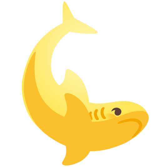 shark last quarter moon with face