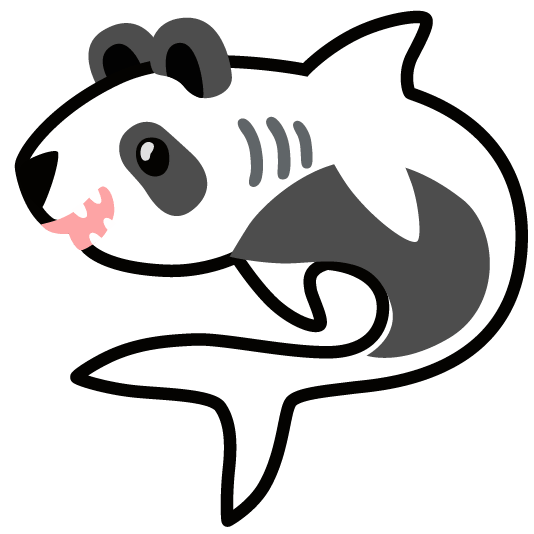 shark panda face