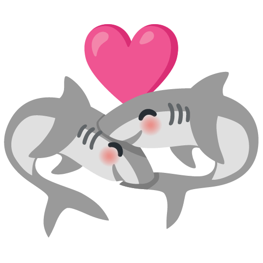 shark revolving hearts