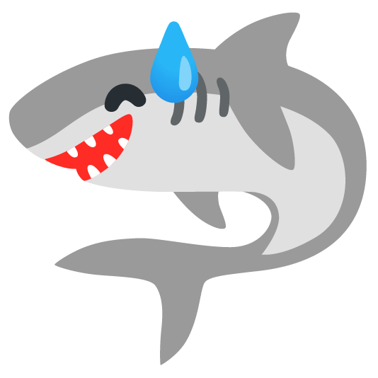 shark sweat smile