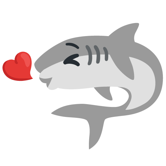 shark kissing heart
