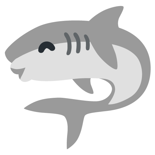 shark kissing smiling eyes