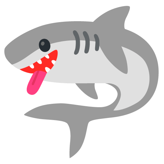 shark stuck out tongue
