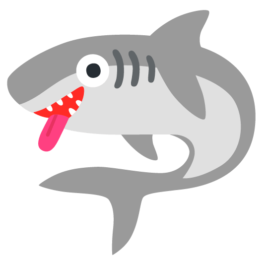 shark stuck out tongue winking eye