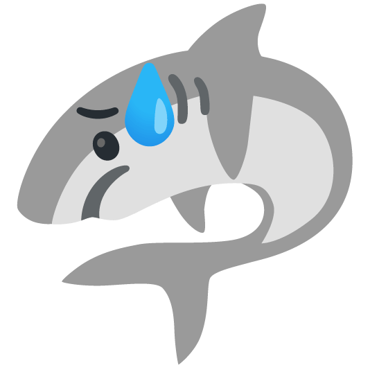 shark disappointed relieved