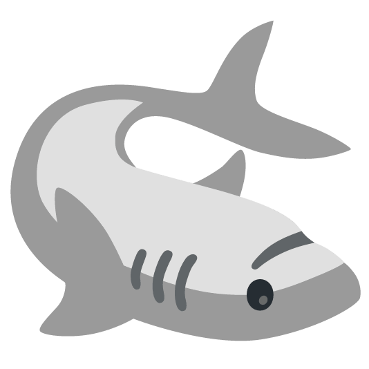 shark upside down face