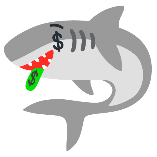 shark money mouth face