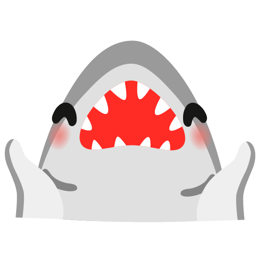 shark hugging face