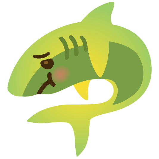 shark nauseated face