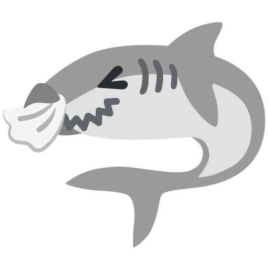 shark sneezing face