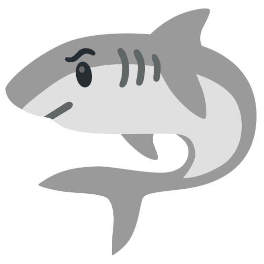shark face with raised eyebrow