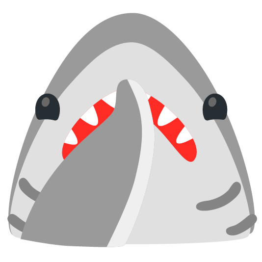 shark shushing face