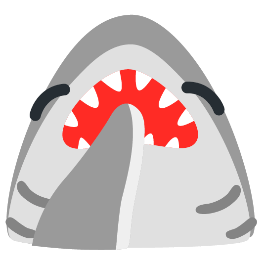 shark yawning face