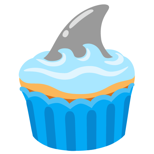 shark cupcake