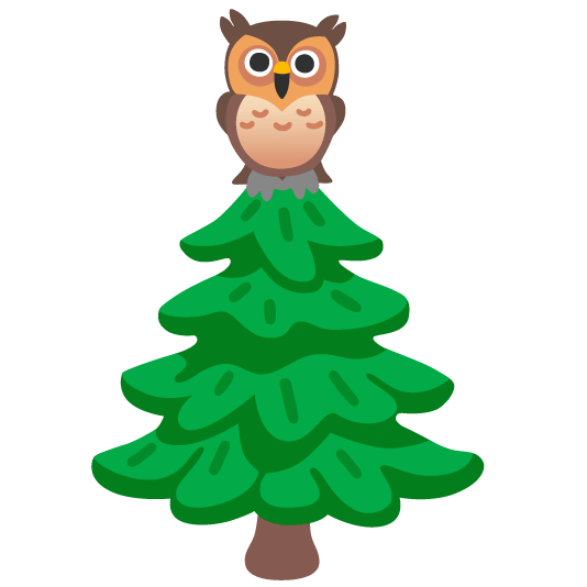 owl evergreen tree