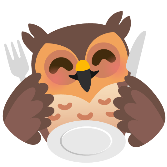 owl knife fork plate