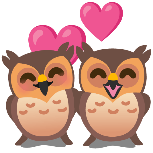 owl revolving hearts