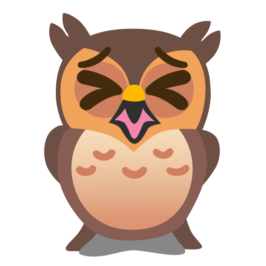 owl tired face