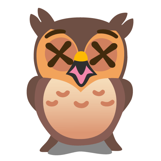 owl dizzy face