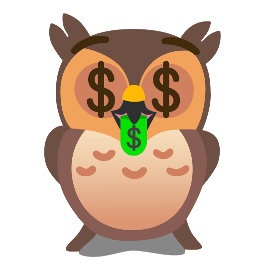 owl money mouth face