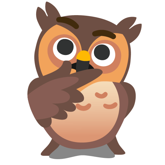 owl thinking face