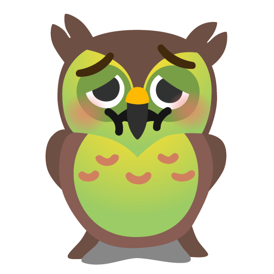 owl nauseated face