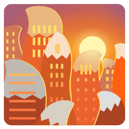 fox face city sunrise